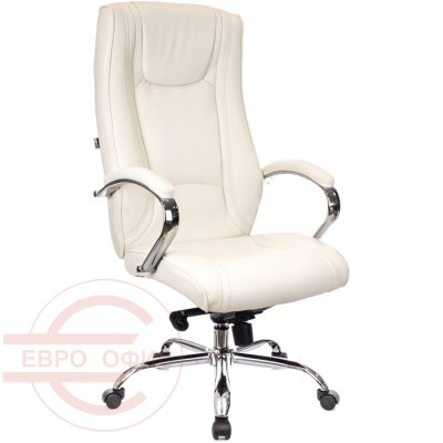KING M Кресло для руководителя  EVERPROF, обивка экокожа (Кремовый)