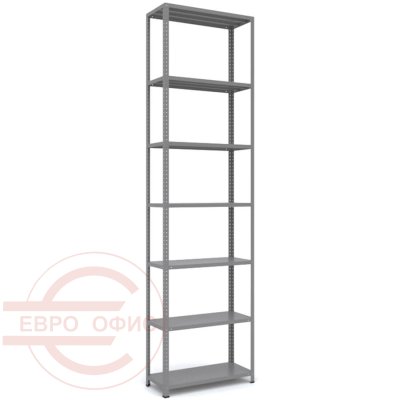 MS-255x70x30 Металлический стеллаж ПРОМЕТ, 7 (Cерый полуматовый (RAL 7038))