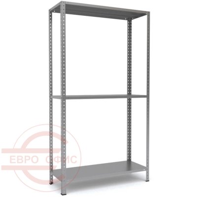 MS-185x100x40 Металлический стеллаж ПРОМЕТ, 3 (Серый полуматовый (RAL 7038))