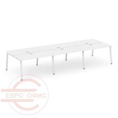 SN-6A.DRS-084 Рабочая станция двухсторонняя RIVA Style Project (Белый/Металл Белый)