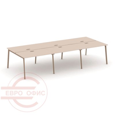 ES.D.RS-6.2-LP Рабочая станция на 6 мест RIVA Estetica (Капучино/Металл Латте)