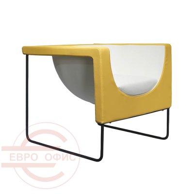 VIP019 Кресло лаунж  Евро Офис, обивка экокожа (Желтый)