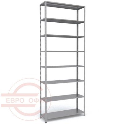 MS-310x120x40 Металлический стеллаж ПРОМЕТ, 8 (Серый полуматовый (RAL 7038))