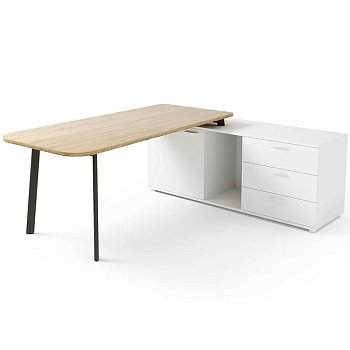 135B1817 6Z (7016) Стол для опорной тумбы Profoffice FLEX (Гикори, графит)