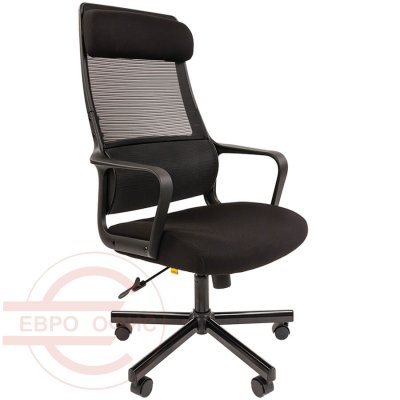 590 Кресло для руководителя Chairman, обивка комбинированный (Чёрный)