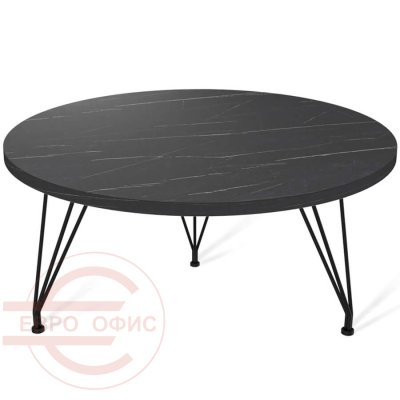 SHT-TU29/H36 60 Журнальный стол Sheffilton (Черный муар / камень пьетра гриджио черный)