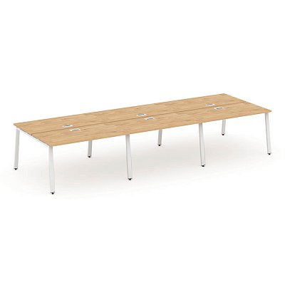 SN-6A.DRS-073 Рабочая станция двухсторонняя RIVA Стайл Проджект (Тиквуд Светлый/Металл Белый)