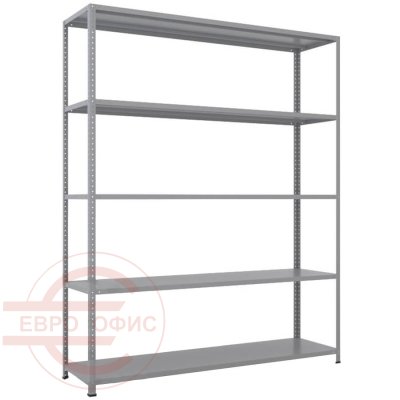 MS-185x150x40 NEW Металлический стеллаж ПРОМЕТ, 5 (Серый полуматовый (RAL 7038))
