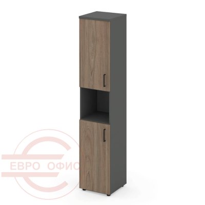 SN.STU.E-107(L) Шкаф высокий узкий левый RIVA Style Project (Вяз Благородный/Антрацит)