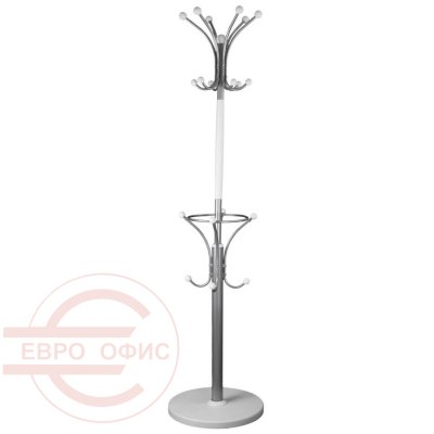 Д 2 Вешалка напольная Мебелик (Металлик / белый)