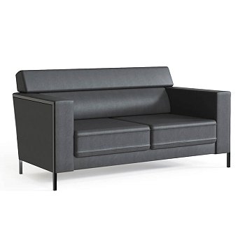 Э-2 BL Диван двухместный Эммаус (Черный (Oregon 16))