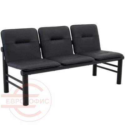 ТРОЯ UN СМ 105UN-03 Многоместная секция  COMFORUM, обивка экокожа (Чёрный)