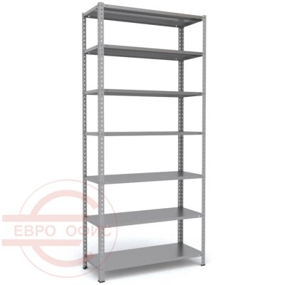 MS-220x100x40 Металлический стеллаж ПРОМЕТ, 7 (Серый полуматовый (RAL 7038))