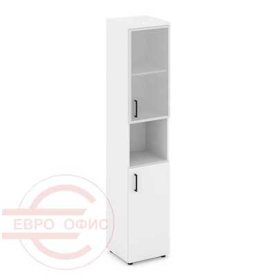 SN.STU.E-106(R) Шкаф высокий узкий правый RIVA Style Project (Белый/Сатин)