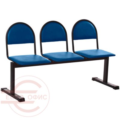 ТРОЙКА СМ 91-03 Многоместная секция  COMFORUM, обивка экокожа (Синий)