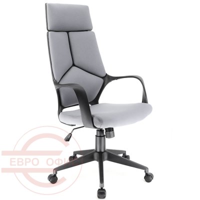 TRIO Black TM Кресло для руководителя EVERPROF, обивка ткань (Серый)