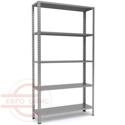 MS-185x120x60 Металлический стеллаж ПРОМЕТ, 5 (Серый полуматовый (RAL 7038))