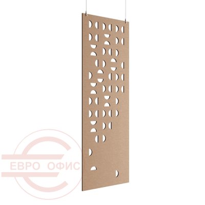 ACO-C-2 Акустическая перегородка 800х9х2400 мм. Полукруг Евро Офис (Бежевый (AC-02))
