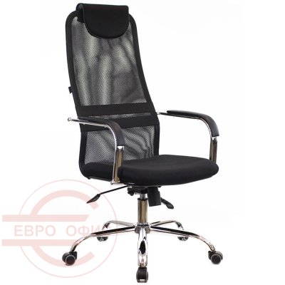 EP-708 Кресло для руководителя EVERPROF, обивка комбинированный (Чёрный)