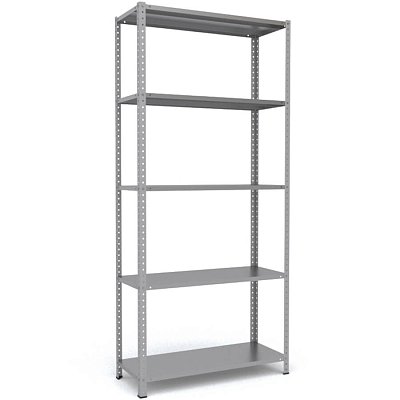 MS-220x100x40 Металлический стеллаж ПРОМЕТ, 5 (Серый полуматовый (RAL 7038))