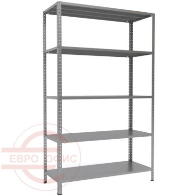 MS-200x120x50 Металлический стеллаж ПРОМЕТ, 5 (Серый полуматовый (RAL 7038))