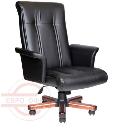 PARIS A VIP Кресло для руководителя VIP Мирэй Групп, обивка кожа (Черный (темный орех)) PARIS A VIP Кресло для руководителя VIP Мирэй Групп, обивка кожа (Черный (темный орех))