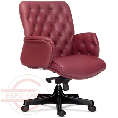 Президент D80 Кресло для руководителя  UNITAL, обивка кожа (Бордовый)