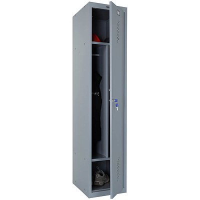 ML/LS-11-40D Шкаф для раздевалок усиленный ПРОМЕТ, ключевой (Серый полуматовый (RAL 7038))