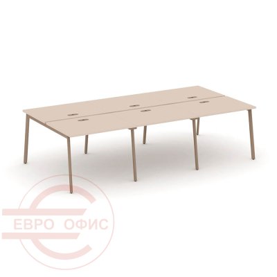 ES.D.RS-6.1-LP Рабочая станция на 6 мест RIVA Estetica (Капучино/Металл Латте)