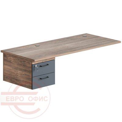 LM-11 L УЦ Столешница с подвесной тумбой Мебель Стиль LINE (Делиос / антрацит)