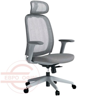 7255A-3 Кресло для руководителя  Евро Офис, обивка комбинированный (Серый MT05-2 + MТ02-2) 7255A-3 Кресло для руководителя  Евро Офис, обивка комбинированный (Серый MT05-2 + MТ02-2)