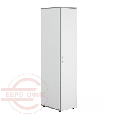 А-59 УЦ Гардероб узкий с продольной штангой Мебель Стиль Агат (Светло-серый (кромка: тёмно-серый))