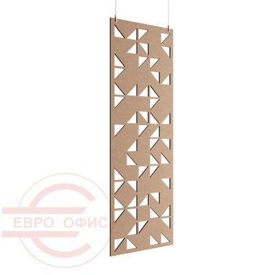 ACO-C-20 Акустическая перегородка 800х9х2400 мм. Треугольники Евро Офис (Бежевый (AC-02))