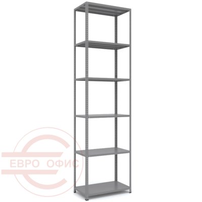 MS-255x70x40 Металлический стеллаж ПРОМЕТ, 6 (Cерый полуматовый (RAL 7038))