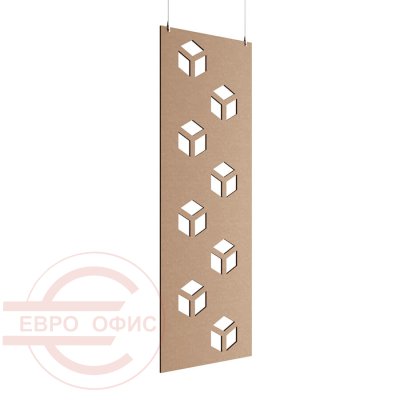 ACO-C-26 Акустическая перегородка 800х9х2400 мм. Параллелограмм Евро Офис (Бежевый (AC-02))
