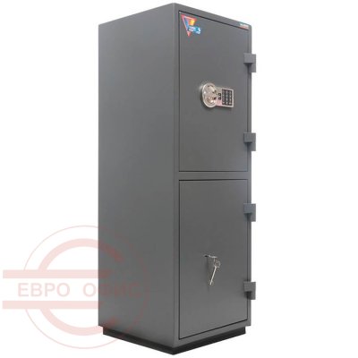 КВАРЦИТ 120T/2 EL Взломостойкий сейф VALBERG, электронный кодовый + ключевой (Графит структурированный (RAL 7024))