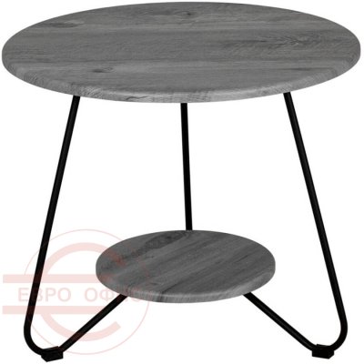 BeautyStyle 38 Журнальный стол Мебелик (Орех гикори gray / Черный)